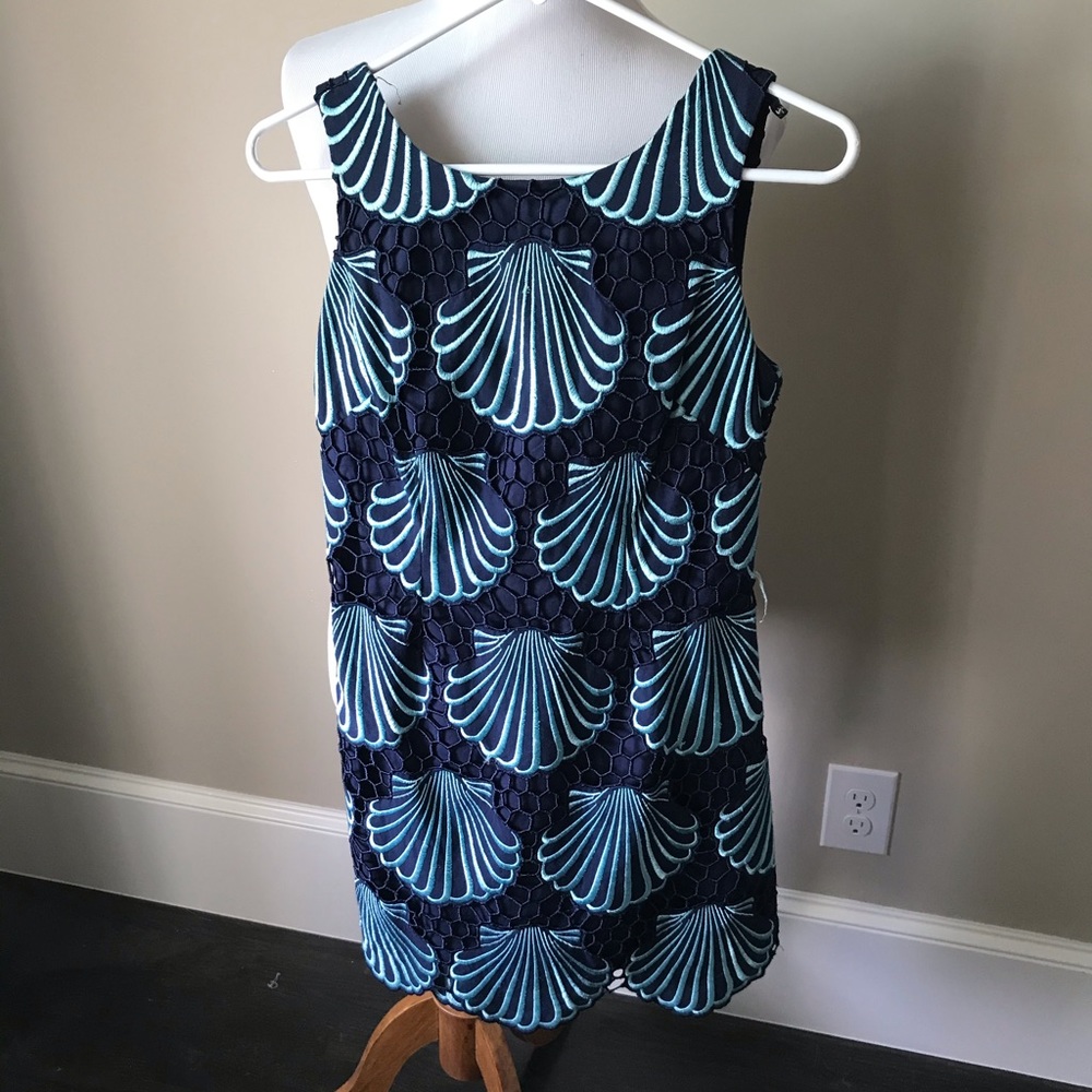 Lilly Pulitzer navy embroidered sundress